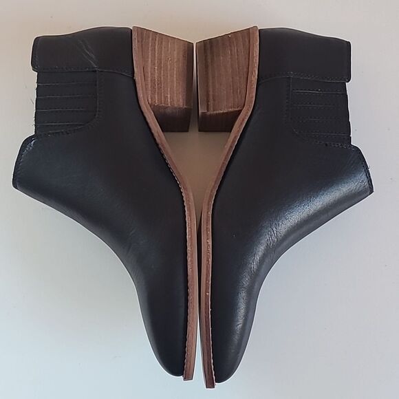 Madewell Sonia Low Leather Chelsea Booties Black Size 7 - Picture 8 of 14